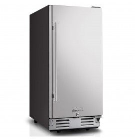 Kalamera Beverage Refrigerator, 15 inch Under Counter Beer Fridge for 104 Cans w/ 32-41℉ Temperature Range, Drink Fridge with Stainless Steel Door